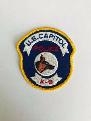 Us Capitol Washington Dc Police Department Officer Patch K9 Smaller Hat Size