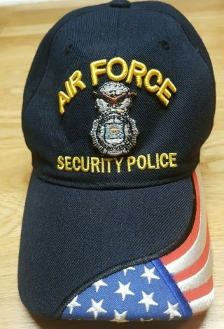 Beautifully Embroidered Vintage Air Force Security Police Hat Military Licensed