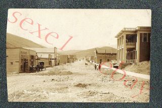 Bear Creek Montana Street Scene - Circa 1909 Rppc Photo Grade 2 Trim