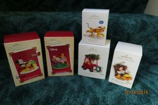 Hallmark Disney Ornaments.  Mickey And Pluto 2003 - 2012