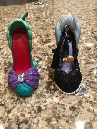 Disney Parks Runway Shoe Ornament High Heel From The Little Mermaid Set Of 2