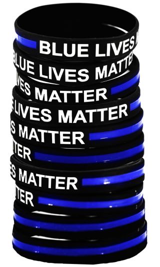10 Blue Lives Matter Thin Blue Line Police Support Silicone Wristband Bracelet 2