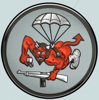 508th Parachute Infantry Regiment (devil) Airborne Metal Sign 14 " Round