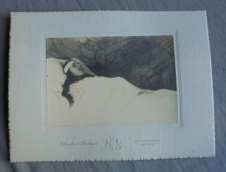Post Mortem Cabinet Photo Card Girl C1915