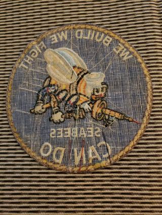 Vintage U.  S NAVY SEABEES PATCH We Build We Fight Seebees Can Do usn 3