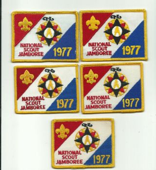Scout Bsa 1977 National Jamboree 5 Different Varities Pocket Patch Pennsylvania