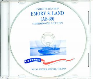 Uss Emory S Land As 39 Commissioning Program 1979 Navy Plank Owners