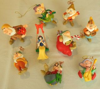 Grolier Presidents Edition Snow White And The 7 Dwarves Disney Ornaments (tf10)