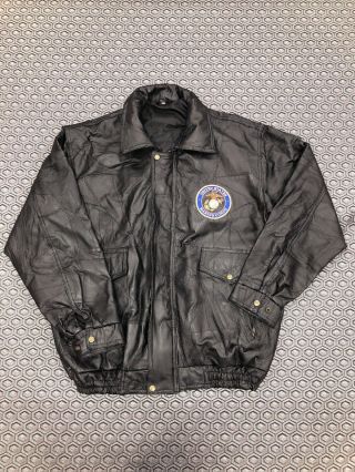 United States Marine Corps Leather Jacket Size XXL - Black Flight Geniuine 2