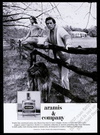 1976 Scottish Deerhound Photo Aramis Cologne Vintage Print Ad