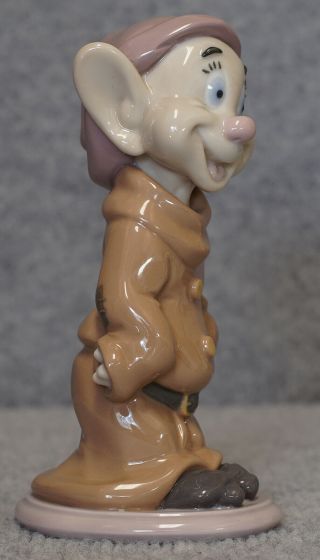1993 Lladro Porcelain Dopey figurine Snow White Seven Dwarfs Walt Disney 2