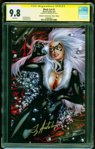 Black Cat 1 Cgc 9.  8 Ss Virgin Signed Anacleto 1 Of 2 Better Than Campbell