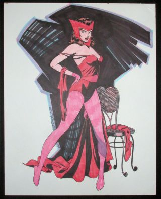 Scarlet Witch Art - Steve Rude Commission - Marvel - One Of A Kind