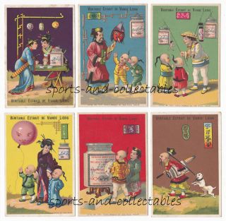 19th Century Liebig Tradecards S - 117 " Chinese And Japanese Ii " - Full Set Of 6
