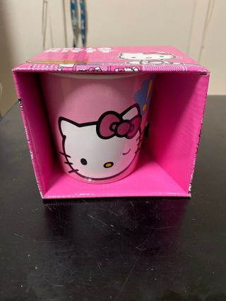 Hello Kitty Stars 12 Oz Ceramic Mug,  Pink,  White,  And Blue