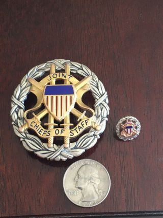 Sterling Military Joint Chiefs Of Staff Badges: Large And Mini
