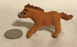 Schleich Miniature Shetland Pony Foal Baby Horse - Animal Figure Brown 13777