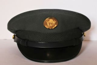 Vietnam Era Usgi Us Army Class A Service Dress Hat Cap Wool Serge Ag - 44 7 1/8