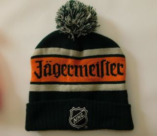 Nwot Jagermeister Nhl Hockey 2019 Winter Classic Knit Beanie Toque Pom Hat