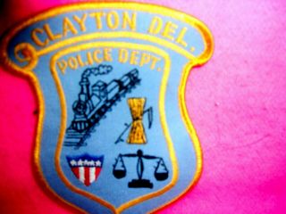 Clayton Delaware Police Dept.  Patch