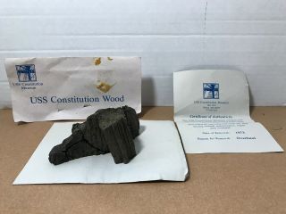Uss Constitution Restoration Souviner Old Ironsides Relic Wood Salvage W