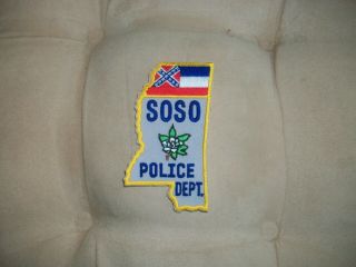 City Of Soso Police Dept Mississippi Police Patch