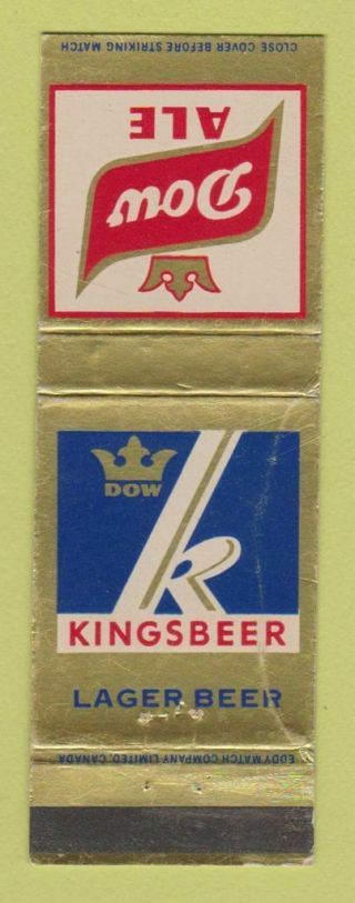 Matchbook Cover - Kings Beer Dow Ale Canada Wear