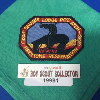 Boy Scout 1963 Oa Siwins Lodge 252 Potlatch Laac Firestone Reservation Neckerchi