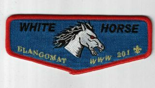 Oa Lodge 201 White Horse S39 Elangomat Flap Red Bdr Owensboro,  Ky [jb265]