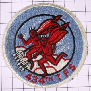 Usaf Air Force Military Patch 434th Tac Fighter Squadron F4 Hantom George Afb