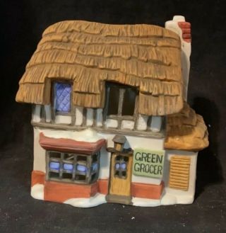 Green Grocer Dept 56 Heritage Dickens Village Series Lighted Christmas House