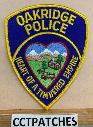 Oakridge,  Oregon Police Shoulder Patch Or