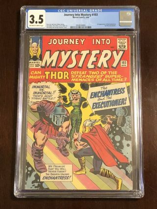Journey Into Mystery 103 Cgc 3.  5 Ow/wp 1st App.  Of Enchantress & Executioner