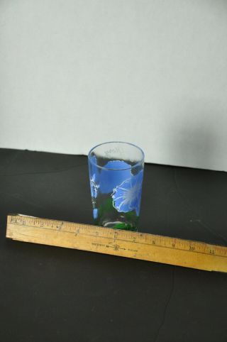 Vintage Boscul Morning Glory Peanut Butter Drinking Glass 5 " X 2 3/4 "