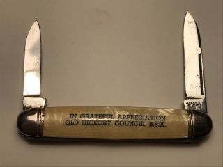 Bsa Old Hickory Council Vintage Knife - “in Greatful Appreciation“,