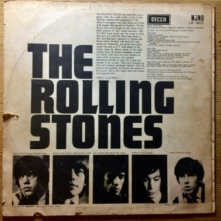 THE ROLLING STONES :SELF TITLED DEBUT LP UK 1964 1st UNBOXED MONO:LK 4605:VG, 2