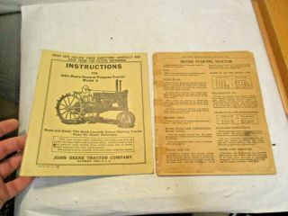& Reprint John Deere Tractor Model A Manuals That Are In Good Shape Nr