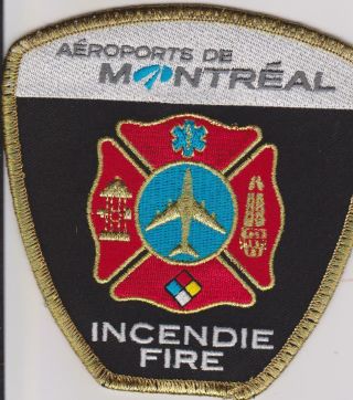 Canada Montreal Airport Incendie Fire Rescue Firefighter Fire Patch