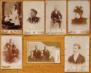 Sioux City Iowa (7) Cabinet Card Photographs C.  - 1880