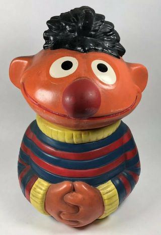 Vintage 1970s Jim Henson Sesame Street’s Muppet Ernie Large Cookie Jar