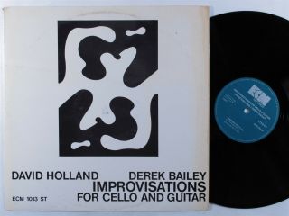 David Holland/derek Bailey Improvisations For Cello & Guitar Ecm Lp Vg,  Germany