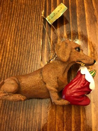 Danbury Delightful Dachshunds Christmas Ornament “all For Me” Dog