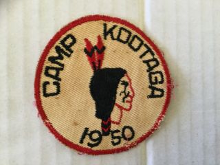 Camp Kootaga 1950 Older Cut Edge Camp Patch