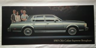 1985 Oldsmobile Cutlass Supreme Brougham Showroom Poster Art Auto Advertising