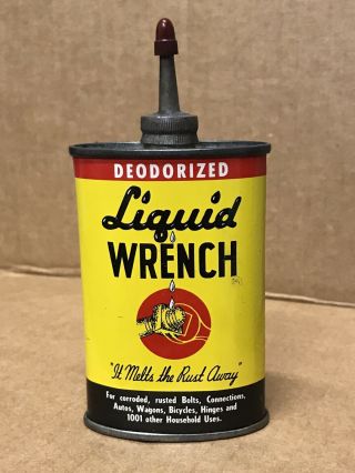 Vintage Liquid Wrench Lead Top Oil Can Handy Oiler Gas Oil