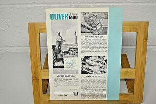 1963 Oliver 1600 Tractor Sales Brochure 2