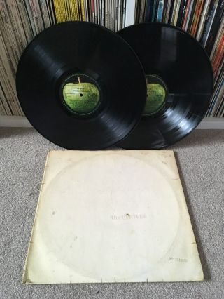 The Beatles White Album 2x Lp 1968 Top Loader Numbered 0115340 Black Inners