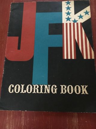 1962 Jfk Coloring Book Uncolored Kanrom Inc Mort Drucker Art - John F Kennedy