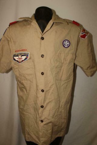 Vintage Bsa Boy Scouts Of America Men Medium Uniform Shirt St.  Louis Thunderbird
