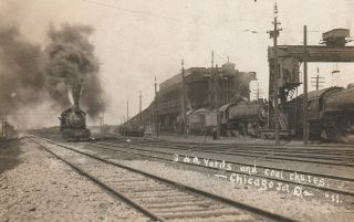 B & O Railroad Yards & Coal Chutes Trains Etc Chicago Junction Ohio Oh Rppc 1913